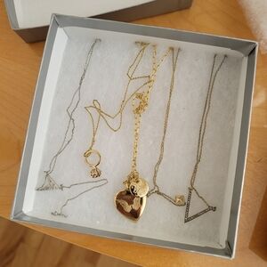 Lot of 5 Kate Spade Allison Daniel Banana Republic Gold and Silver Necklace